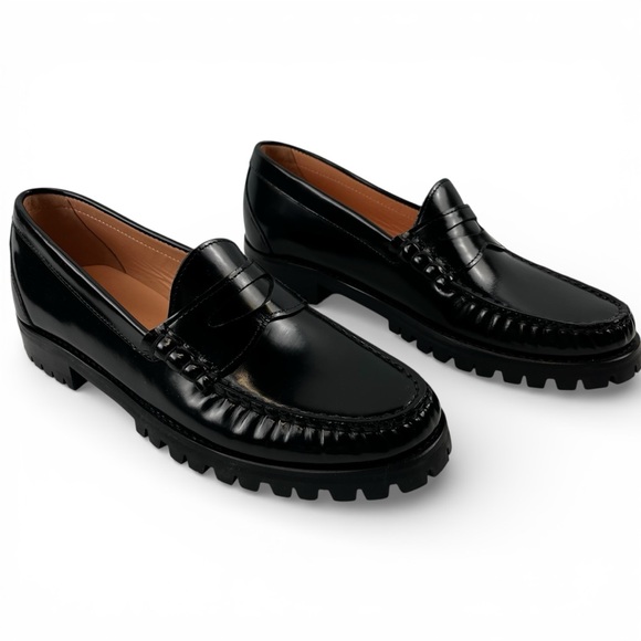 J.Crew Winona Lug Sole Penny Loafers in Spazzolato Leather Women 9 - Picture 11 of 11